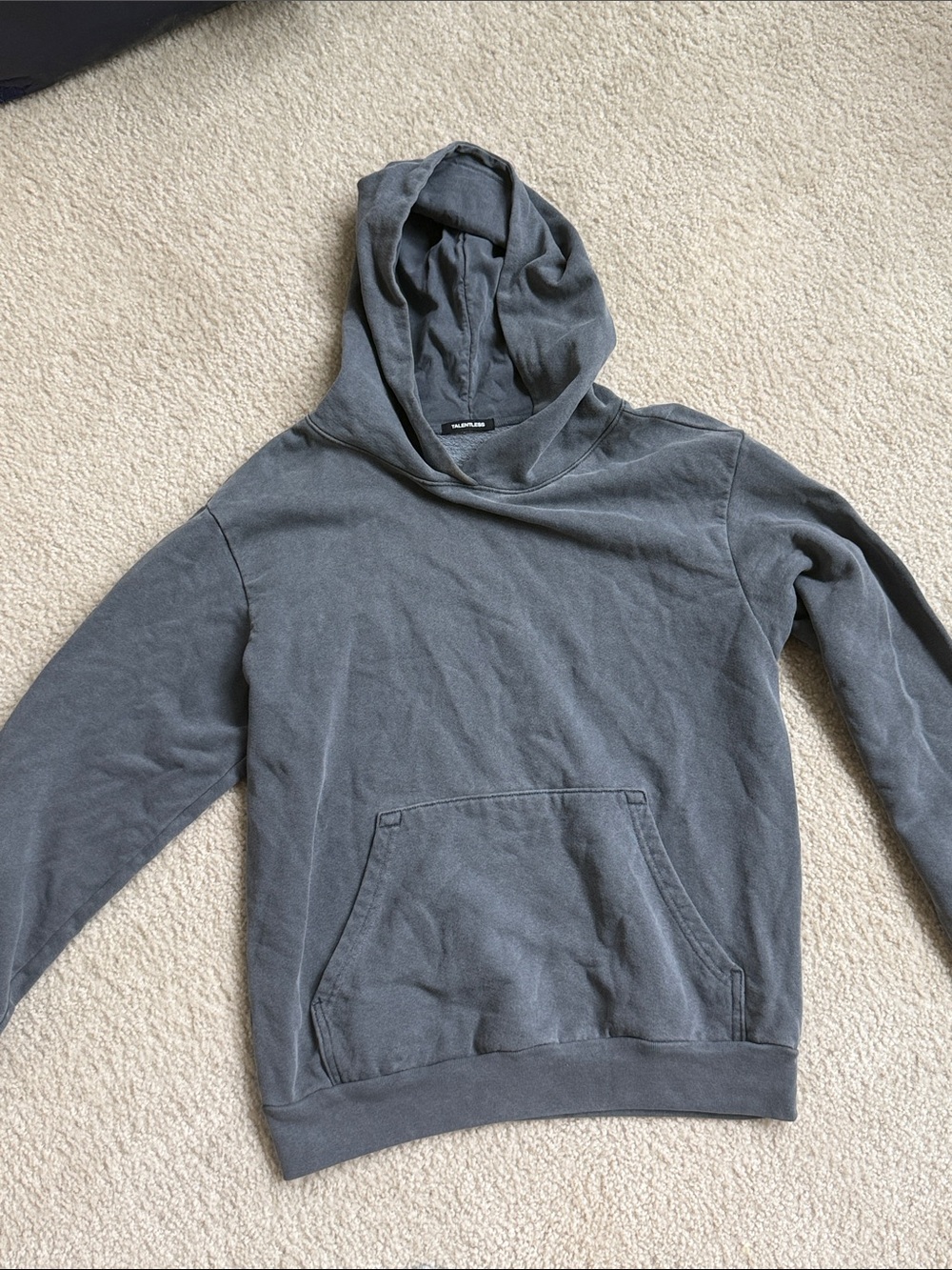 Talentless Hooded Pullover Sweatshirt - Gray